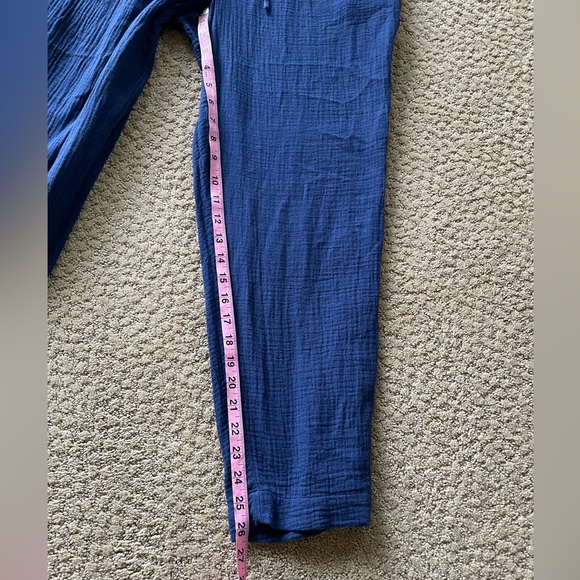 Electric Blue Cotton Gauze Women's Pants - Picture 9 of 10